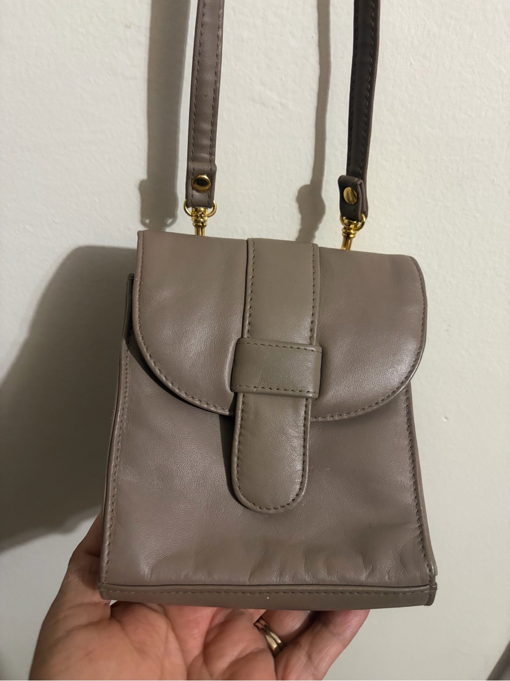 Jaclyn Smith Taupe Shoulder Crossbody Bag